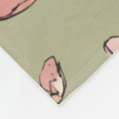 HandGezeichnet Peony Pattern Fleece Blanket (Ecke)