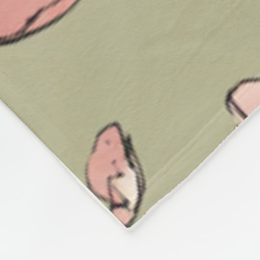 HandGezeichnet Peony Pattern Fleece Blanket (Ecke)