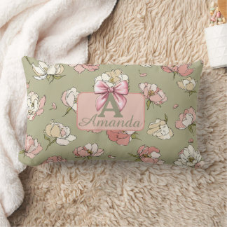HandGezeichnet Peony Pattern Kissen