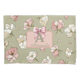 HandGezeichnet Peony Pattern Pillowcase Kissenbezug