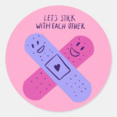 Handgezeichnet Pflasterpun Runder Aufkleber (Vorderseite)