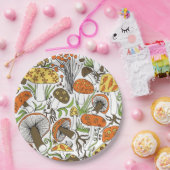 Handgezeichnet Pilze Pappteller (Party)