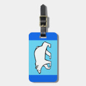 Handgezeichnet - Polar - Arktis blau Gepäckanhänger (Vorderseite vertikal)