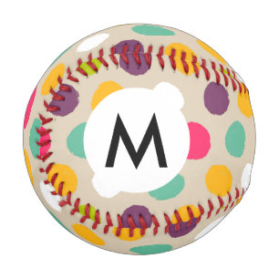 Handgezeichnet Polka-Punktmuster Baseball