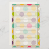 Handgezeichnet Polka-Punktmuster Briefpapier (Vorne/Hinten)