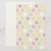 Handgezeichnet Polka-Punktmuster Briefpapier (Vorne/Hinten)