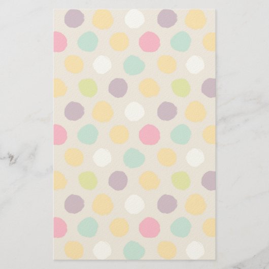 Handgezeichnet Polka-Punktmuster Briefpapier (Vorderseite)