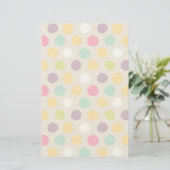 Handgezeichnet Polka-Punktmuster Briefpapier (Stehend Vorderseite)