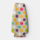 Handgezeichnet Polka-Punktmuster Flaschenkühler (Vorderseite)