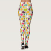 Handgezeichnet Polka-Punktmuster Leggings (Rückseite)