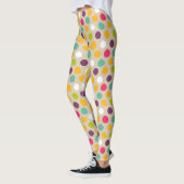 Handgezeichnet Polka-Punktmuster Leggings (Links)