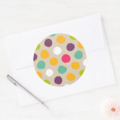 Handgezeichnet Polka-Punktmuster Runder Aufkleber (Umschlag)