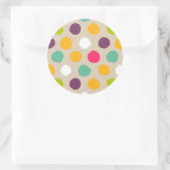 Handgezeichnet Polka-Punktmuster Runder Aufkleber (Tasche)