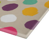 Handgezeichnet Polka-Punktmuster Schneidebrett (Ecke)