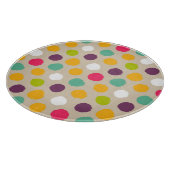 Handgezeichnet Polka-Punktmuster Schneidebrett (Ecke)