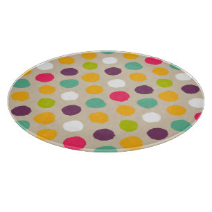 Handgezeichnet Polka-Punktmuster Schneidebrett