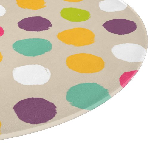 Handgezeichnet Polka-Punktmuster Schneidebrett (Ecke)
