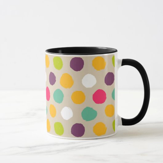 Handgezeichnet Polka-Punktmuster Tasse (Rechts)