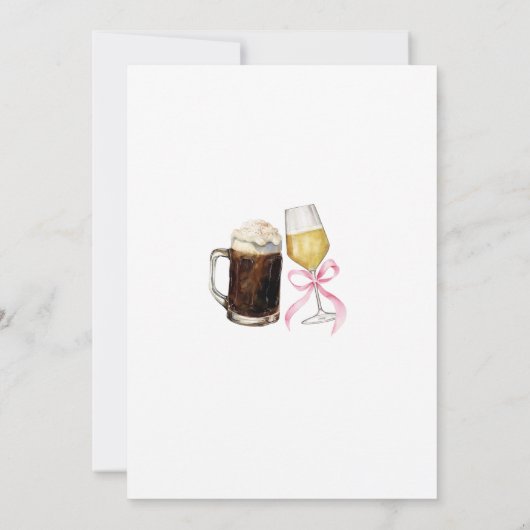 HandGezeichnet Quirky Couples Dusche Einladung (Rückseite)