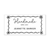 HandGezeichnet Rahmen mit Liebe handgefertigt Gummistempel (Prägung)