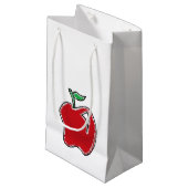Handgezeichnet Red Apple Fruit Cartoon Kleine Geschenktüte (Vorderseite Schrägansicht)