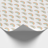 Handgezeichnet Regenbogen: pastellfarbenes nahtlos Geschenkpapier (Ecke)