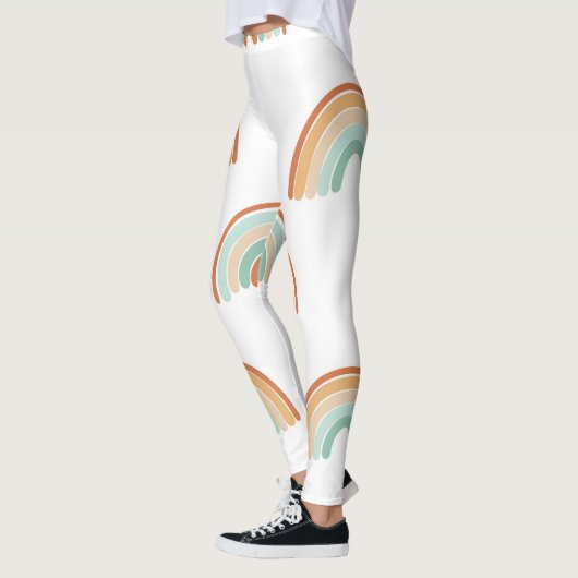 Handgezeichnet Regenbogen: pastellfarbenes nahtlos Leggings (Links)