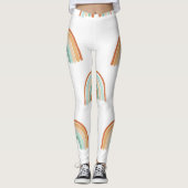 Handgezeichnet Regenbogen: pastellfarbenes nahtlos Leggings (Vorderseite)