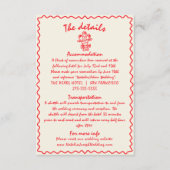 HandGezeichnet Retro-Quirky Einzigartige Hochzeitd Begleitkarte (Vorderseite)