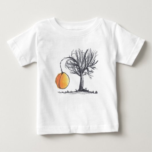 Handgezeichnet Riesenpfirsichbaum-T - Shirt (Vorderseite)