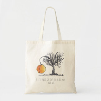 Handgezeichnet Riesenpfirsichbaum Tote Bag Tragetasche
