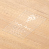 HandGezeichnet Rose Bouquet Couples Brautparty Acryleinladungen (Ablage )