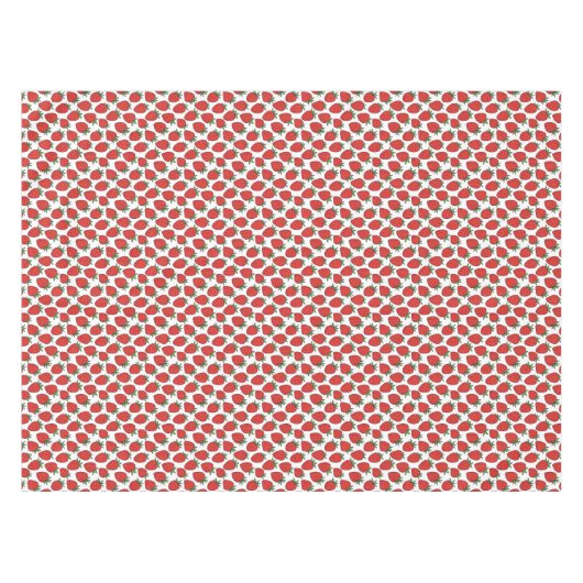 HandGezeichnet Rotes Erdbeermuster Tischdecke (Vorderseite (Horizontal))