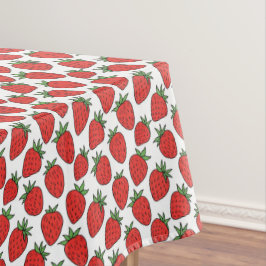 HandGezeichnet Rotes Erdbeermuster Tischdecke