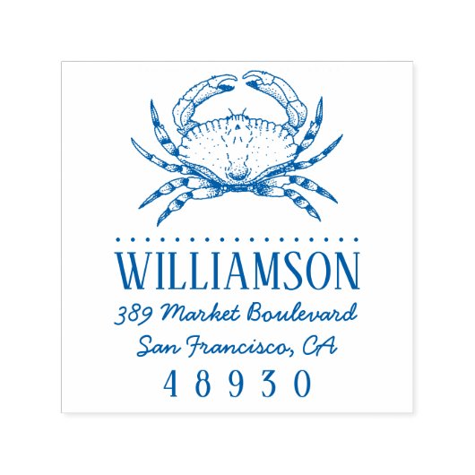 Handgezeichnet Rücksendeadresse der Krebserkrankun Permastempel (Design)