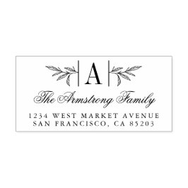 Handgezeichnet Rücksendeadresse der Laurel Branch  Gummistempel