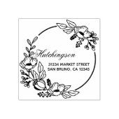 Handgezeichnet -Rücksendeadresse Gummistempel (Prägung)