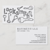 handgezeichnet Schlosser (schwarz und weiß) Visitenkarte (Vorne/Hinten)