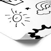 Handgezeichnet Schrift, Typografie-Doodle-Sammlung Poster (Ecke)