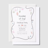 HandGezeichnet Scribble Playful Doodle Weihnachts- Pergament Einladungen (Versetzt)