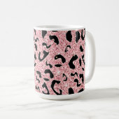 Handgezeichnet Seamless-Aquarell-Leopard-Druck Kaffeetasse (VorderseiteRechts)