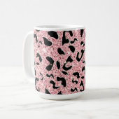 Handgezeichnet Seamless-Aquarell-Leopard-Druck Kaffeetasse (Vorderseite Links)