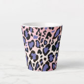 Handgezeichnet Seamless-Aquarell-Leopard-Druck Milchtasse (Vorderseite)