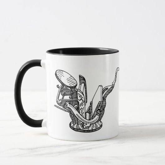 Handgezeichnet Sigwalt letterpress Tasse (Links)