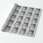 HandGezeichnet Snow Leopard Geschenkpapier (Ungerollt)