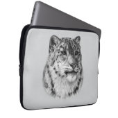 HandGezeichnet Snow Leopard Laptopschutzhülle (Vorne Rechts)