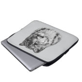 HandGezeichnet Snow Leopard Laptopschutzhülle (Vorne Knopf)
