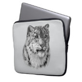 HandGezeichnet Snow Leopard Laptopschutzhülle (Vorderseite Links)