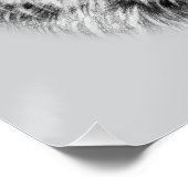 HandGezeichnet Snow Leopard Poster (Ecke)