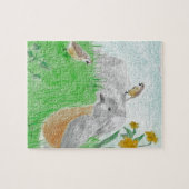 Handgezeichnet Springtime Daffodils Robins Puzzle (Horizontal)